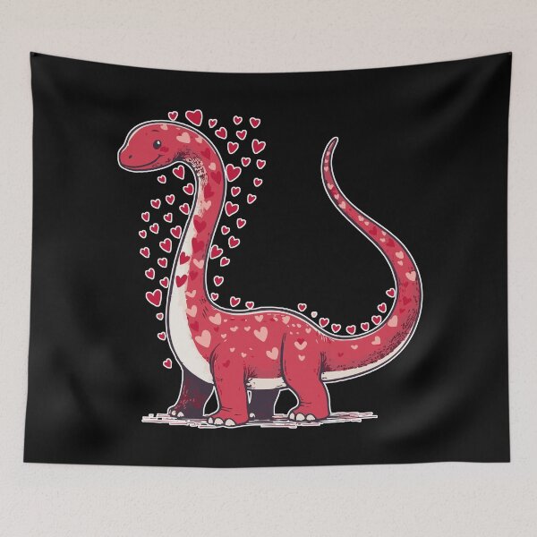 Item preview, Brontosaurus Dinosaur Valentnines Day designed and sold by TomFrontierArt.
