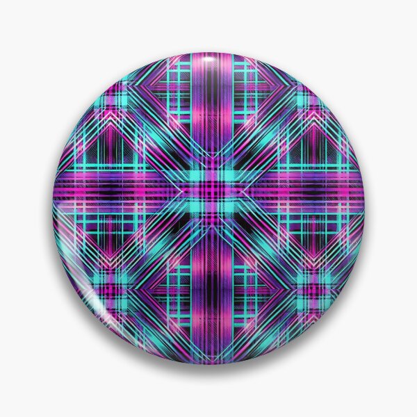 Item preview, Neon Cyber Plaid: A Futuristic Glow of Electric Colors designed and sold by Meta2Physical.