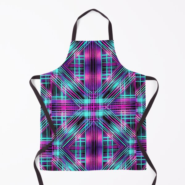 Item preview, Neon Cyber Plaid: A Futuristic Glow of Electric Colors designed and sold by Meta2Physical.