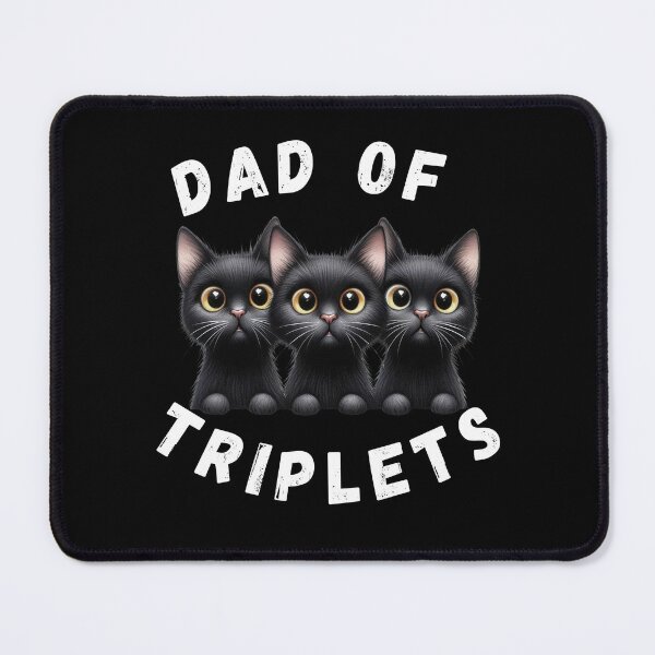 Item preview, Dad Of Triplets Funny Cats Design designed and sold by Maggie Mustard.