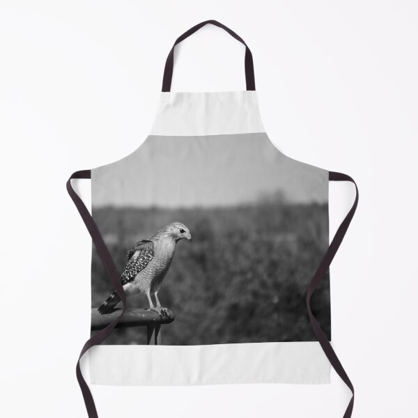 Item preview, Hunting Red-Shouldered Hawk Black And White  designed and sold by MercerImages.