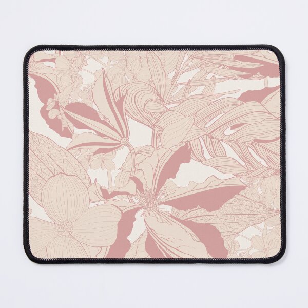 Item preview, Line clematis, camelia flowers, monstera tropical leaves hand drawn line art background. designed and sold by MatyKotiv.