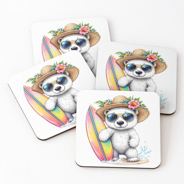 Item preview, surfer bear designed and sold by rajdigitalarts.
