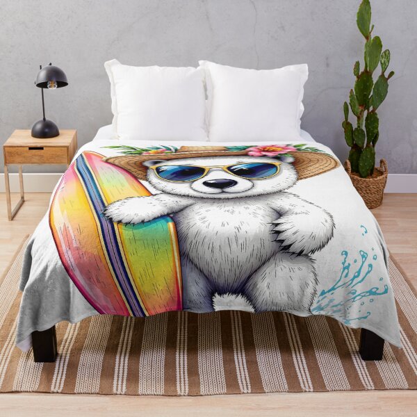 Item preview, surfer bear designed and sold by rajdigitalarts.