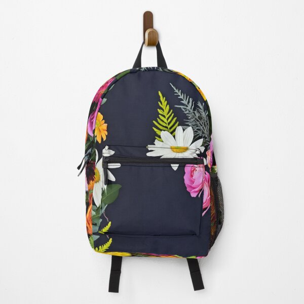 Item preview, Bright and colorful floral arrangement with various blooms and foliage on a dark background designed and sold by Giuseppe Cammino.