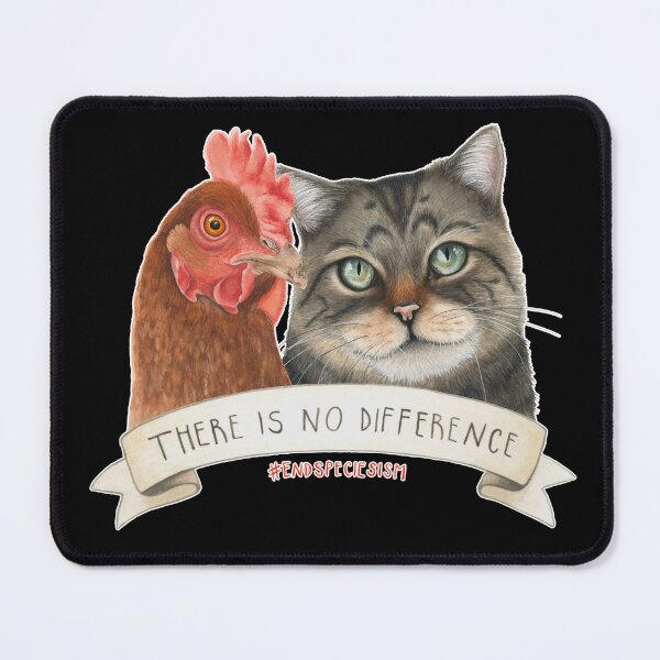 Item preview, There Is No Difference – End Speciesism (black background) designed and sold by Laura Hartleif.