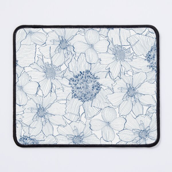 Item preview, Line camelia, cosmos flowers seamless pattern, hand drawn line art background. designed and sold by MatyKotiv.