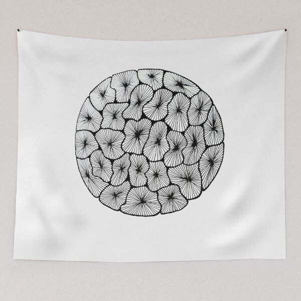 Item preview, Floral Geometry: Abstract Ink Drawing designed and sold by MarinaBlackArt.