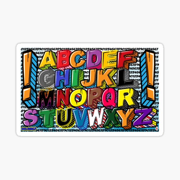 Aperçu de l'œuvre Alphabet. Modèle 1 couleur. créée et vendue par Vinidal.