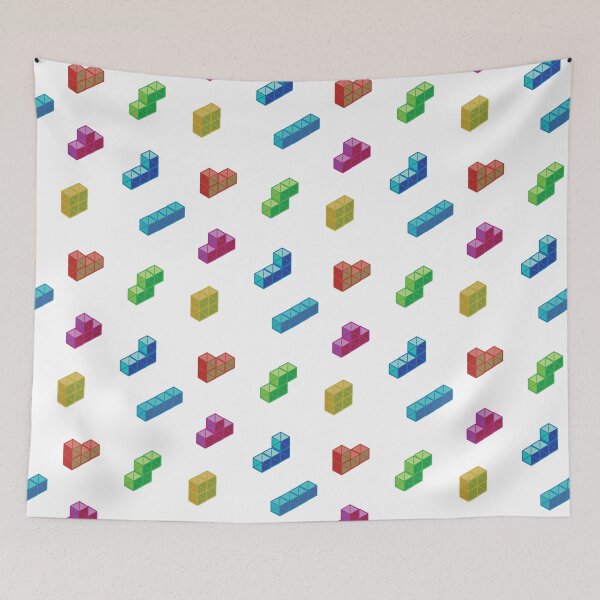 Item preview, Isometric Tetris Blocks Illustration designed and sold by JashJhaveri.