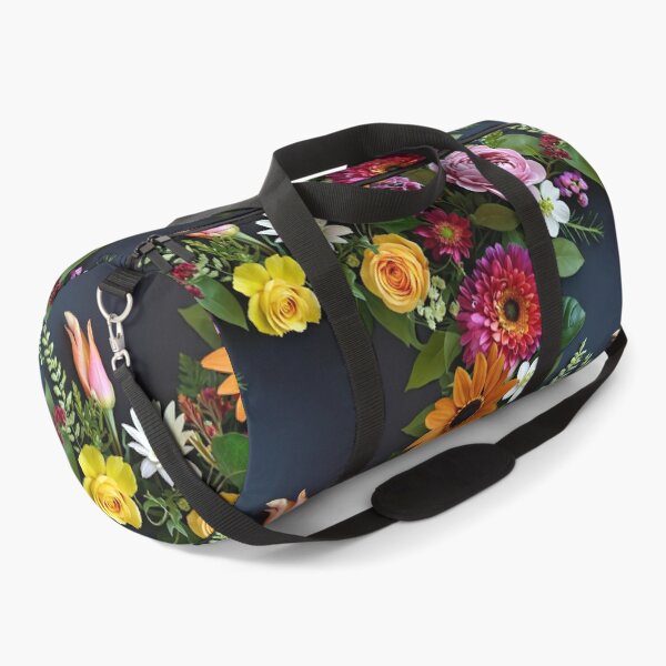 Item preview, Bright and colorful floral arrangement with various blooms and foliage on a dark background designed and sold by Giuseppe Cammino.