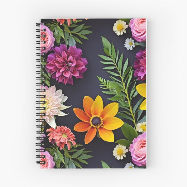 Item preview, Bright and colorful floral arrangement with various blooms and foliage on a dark background designed and sold by Giuseppe Cammino.