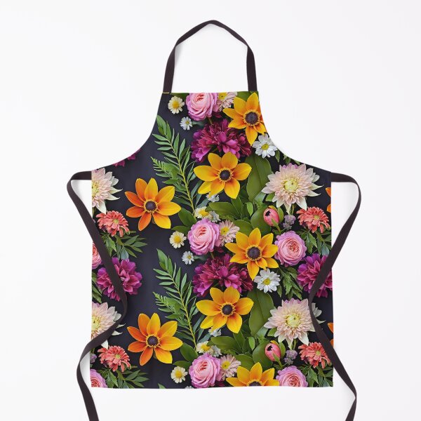 Item preview, Bright and colorful floral arrangement with various blooms and foliage on a dark background designed and sold by Giuseppe Cammino.