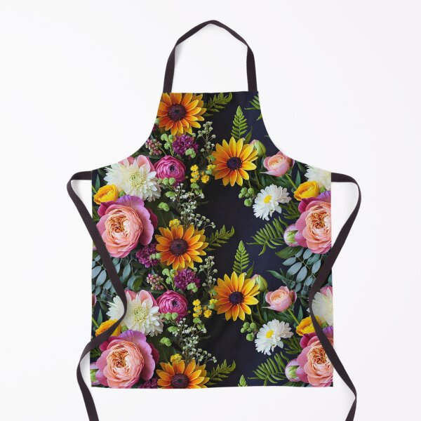 Item preview, Bright and colorful floral arrangement with various blooms and foliage on a dark background designed and sold by Giuseppe Cammino.