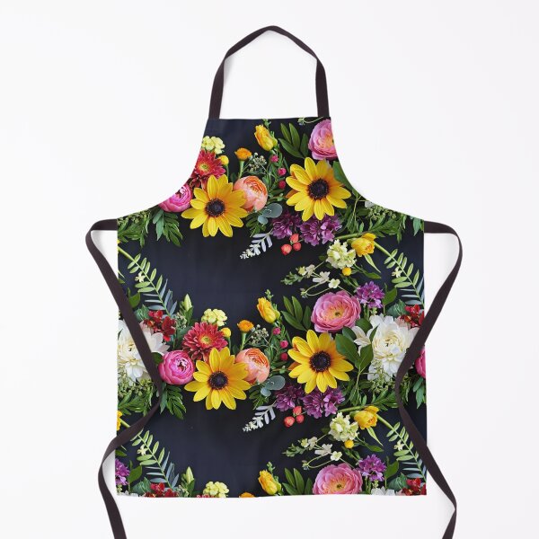 Item preview, Bright and colorful floral arrangement with various blooms and foliage on a dark background designed and sold by Giuseppe Cammino.