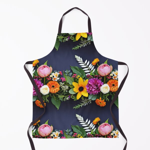 Item preview, Bright and colorful floral arrangement with various blooms and foliage on a dark background designed and sold by Giuseppe Cammino.