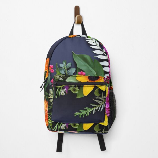 Item preview, Bright and colorful floral arrangement with various blooms and foliage on a dark background designed and sold by Giuseppe Cammino.