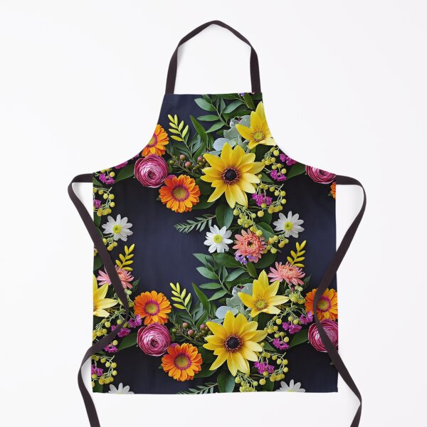 Item preview, Bright and colorful floral arrangement with various blooms and foliage on a dark background designed and sold by Giuseppe Cammino.