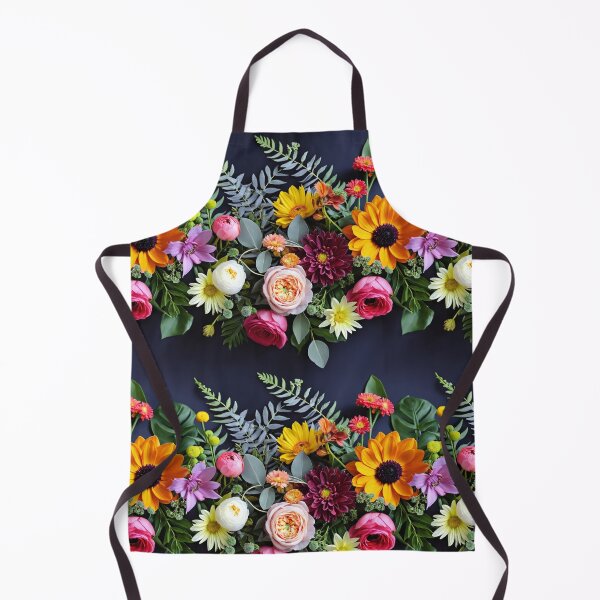 Item preview, Bright and colorful floral arrangement with various blooms and foliage on a dark background designed and sold by Giuseppe Cammino.