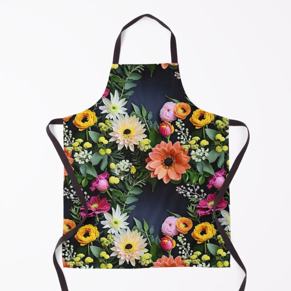 Item preview, Bright and colorful floral arrangement with various blooms and foliage on a dark background designed and sold by Giuseppe Cammino.
