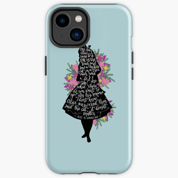 Alice au pays des merveilles Quote Silloette Coque antichoc iPhone