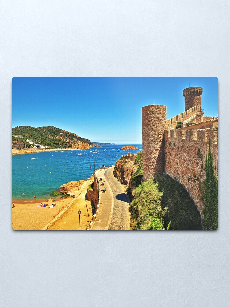 Alternate view of The Beach & the Castle Metal Print