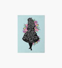 Alice in Wonderland Quote Silloette Art Board