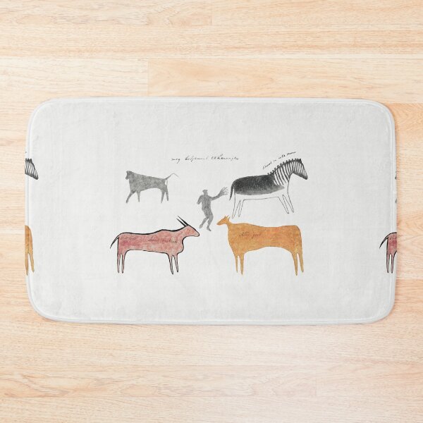 Item preview, African ancient Cave painting vintage illustration designed and sold by Vintage Designs +.