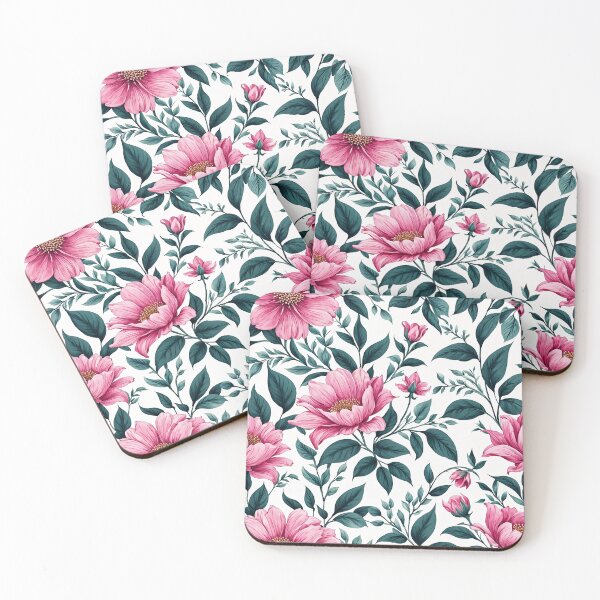 Item preview, Romantic Pink Floral Pattern – Elegant Botanical Design designed and sold by Sghm.Shop.