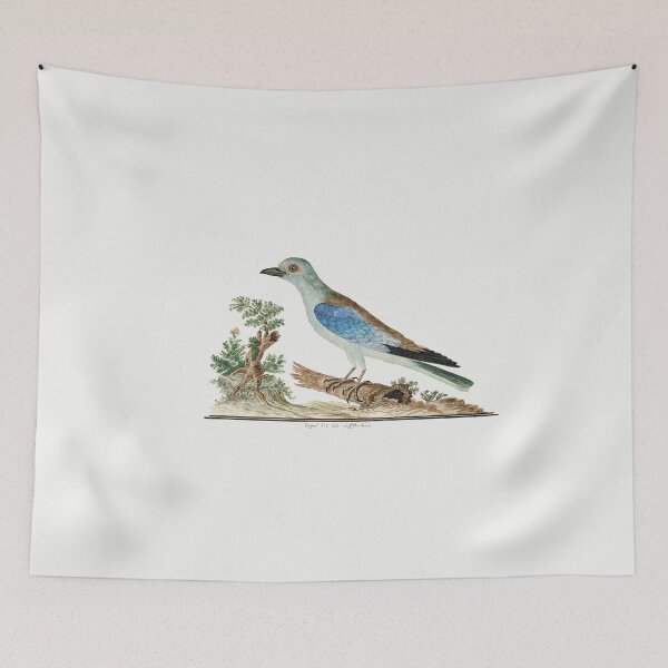 Item preview, African Blue Bird Vintage illustration art designed and sold by Vintage Designs +.