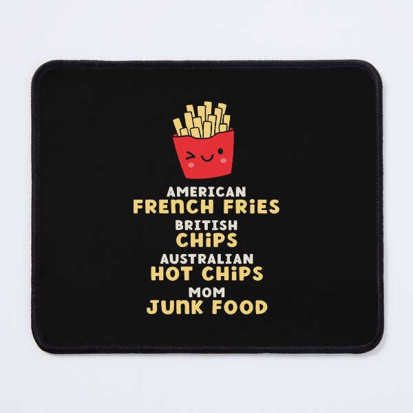 Item preview, French Fries Hot Chips Fast Junk Food Pun designed and sold by eclecTEEq.