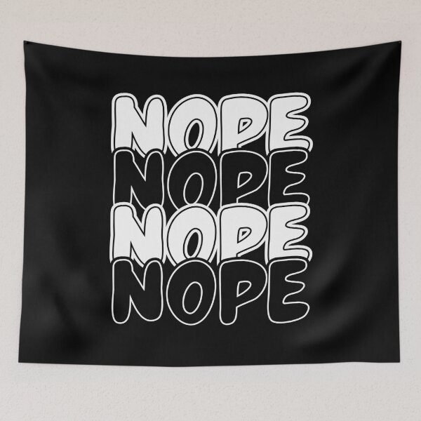 Item preview, Bold "NOPE" Stacked Typography T-Shirt Design designed and sold by Design333.