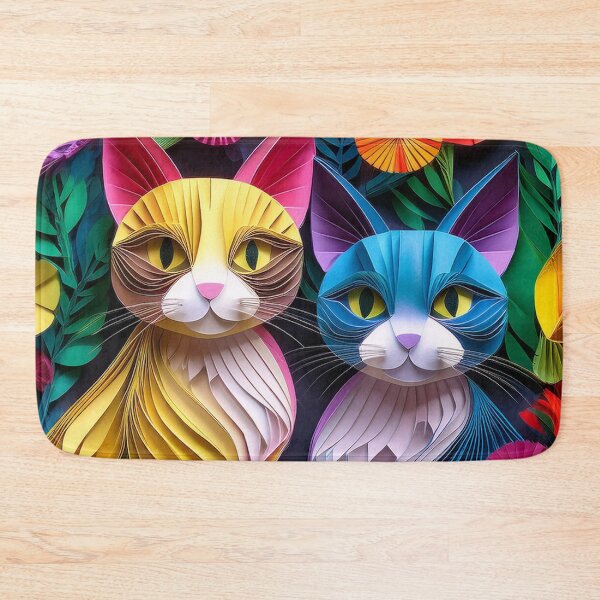 Item preview, Colrful cats and flowers art designed and sold by Photopat.