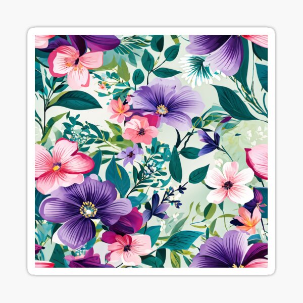Item preview, Blooming Paradise – Vibrant Floral Watercolor Digital Pattern designed and sold by sghm.Shop.