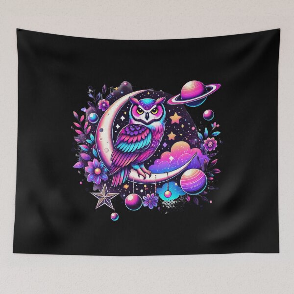 Item preview, Galactic Owl on the Moon designed and sold by HarriPaloma.