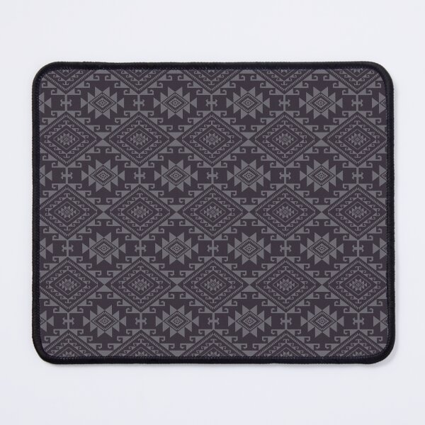 Item preview, Monochrome Gray Native American Aztec Geometric Pattern designed and sold by BWDecorPattern.
