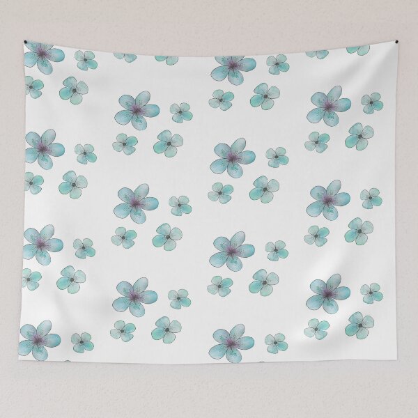Item preview, Four pretty blue flowers designed and sold by AcornDesign.