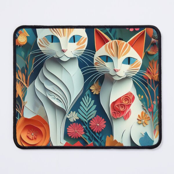 Item preview, Colrful cats and flowers art designed and sold by Photopat.