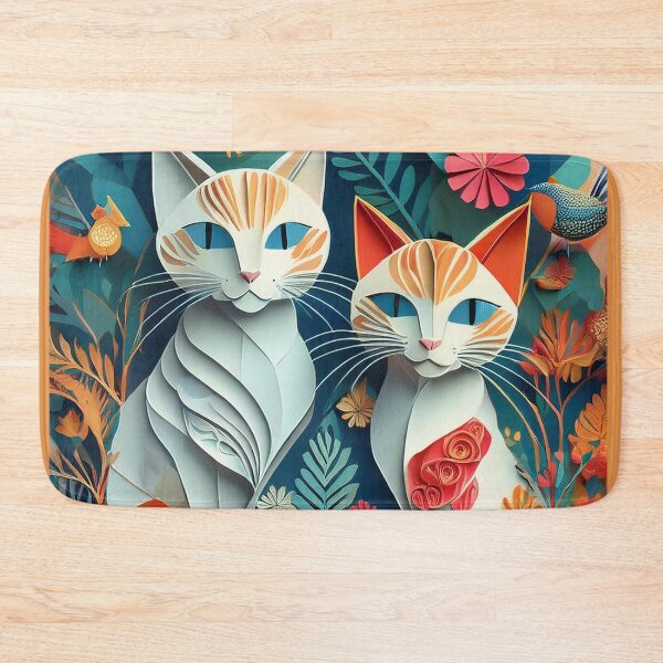 Item preview, Colrful cats and flowers art designed and sold by Photopat.