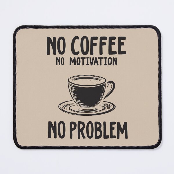 Item preview, No Coffee No Motivation No Problem. A Coffee Cup and a Typography. designed and sold by twisted-dot.