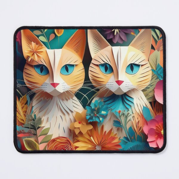 Item preview, Colrful cats and flowers art designed and sold by Photopat.