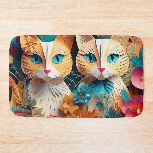 Item preview, Colrful cats and flowers art designed and sold by Photopat.