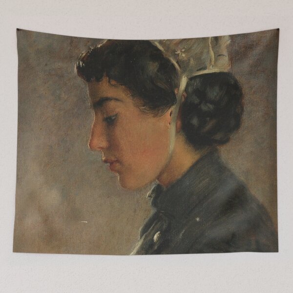 Item preview, Beautiful Maid Vintage antique art illustration designed and sold by Vintage Designs +.