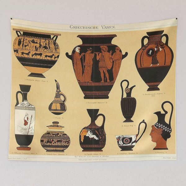 Item preview, Vintage Poster of Ancient Greek Pottery designed and sold by tomorrowsart.