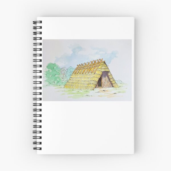Item preview, Illustration of the grubenhaus found in Oakham designed and sold by RutlandArt.