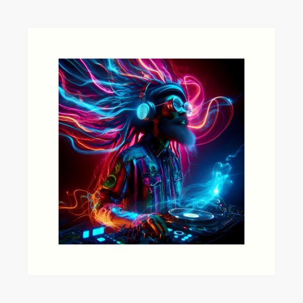 Artikel-Vorschau von Neon-Discjockey, designt und verkauft von Eds-Art.