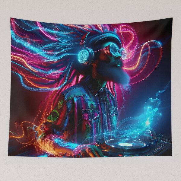 Item preview, Disc jockey de neón designed and sold by Vibranta Studio.