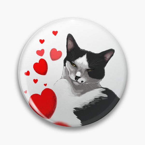 Item preview, Happy valentine cat with red hearts  designed and sold by Dalbongju.