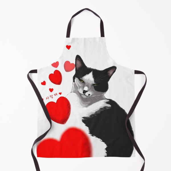 Item preview, Happy valentine cat with red hearts designed and sold by Dalbongju.