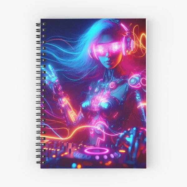 Item preview, Neon Girl DJ designed and sold by Vibranta Studio.